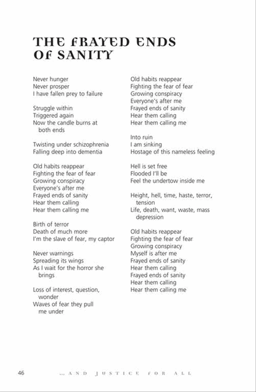 Metallica – The Complete Lyrics – 3rd Edition Collection / Songbook scores gallery preview page 6