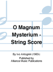 O Magnum Mysterium - String Score