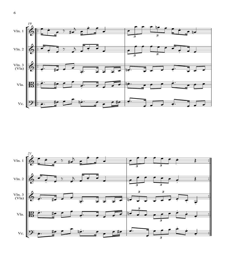 Super Mario Bros Theme String Quartet scores gallery preview page 6