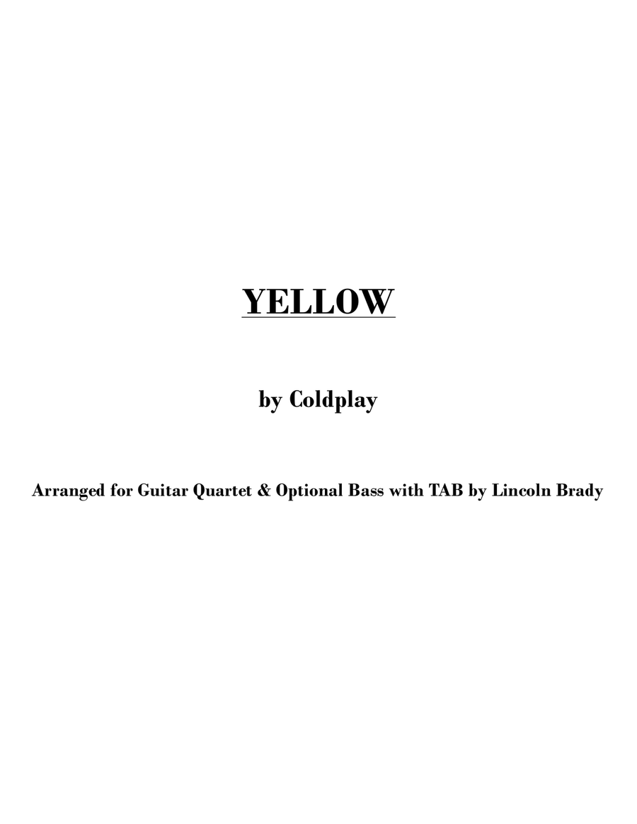 Yellow Yellow Guitar Ensemble scores gallery preview page 1