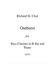 Outburst for Bass Clarinet in B-flat and Piano (Score and Part)