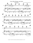Every Man, Woman, and Child - Piano Vocal Solo - Original - Bb Major