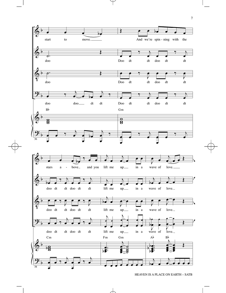 Heaven Is A Place On Earth (arr. Mark Brymer) 4-Part scores gallery preview page 6