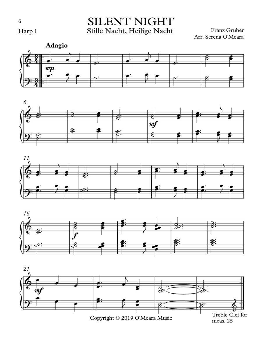 Silent Night, Harp I Silent Night, Harp I Celtic Harp scores gallery preview page 2