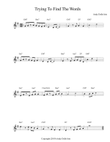 Trying To Find The Words
