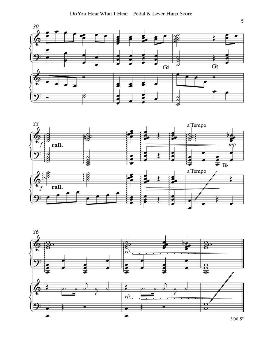 Do You Hear What I Hear Do You Hear What I Hear Celtic Harp scores gallery preview page 5