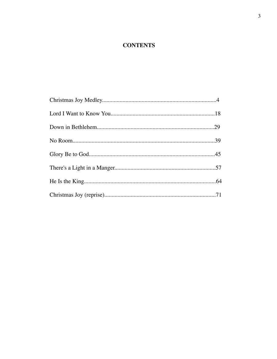 CHRISTMAS JOY CANTATA (for SATB Choir with solos,& duets) 4-Part scores gallery preview page 3