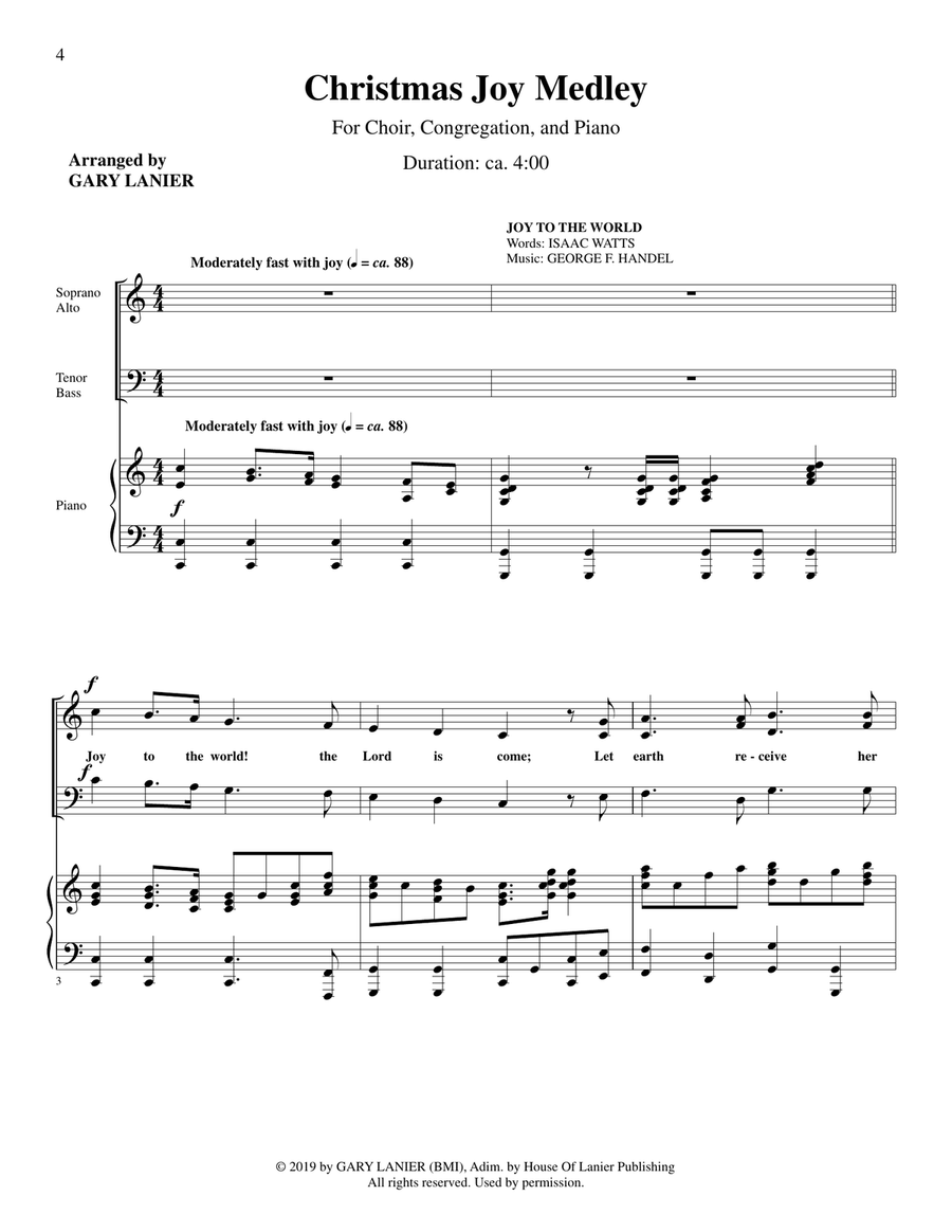 CHRISTMAS JOY CANTATA (for SATB Choir with solos,& duets) 4-Part scores gallery preview page 4