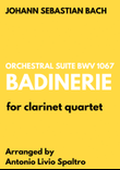 Badinerie (J.S. Bach) for Clarinet Quartet