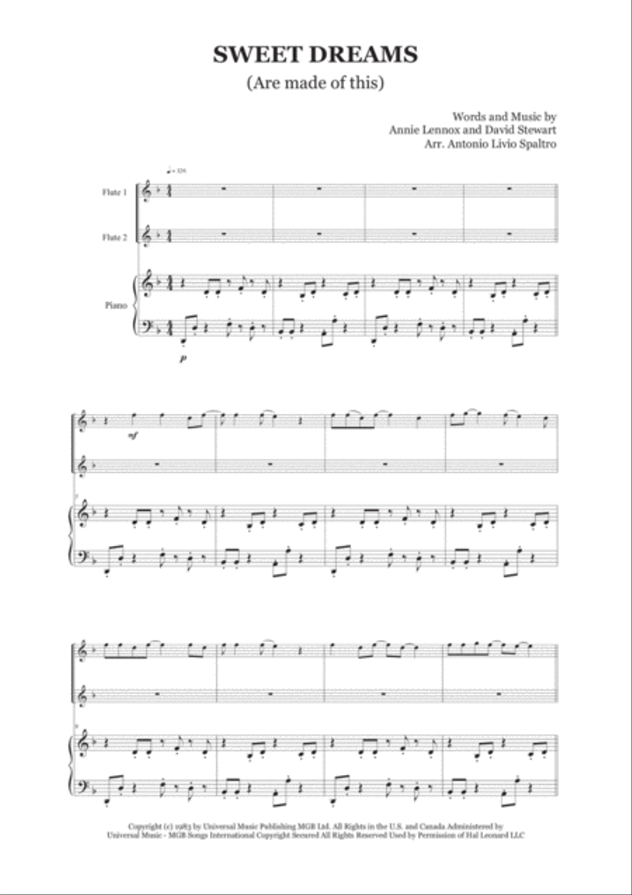 Sweet Dreams (Are Made Of This) Woodwind Duet scores gallery preview page 2