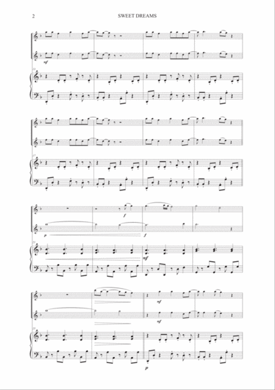 Sweet Dreams (Are Made Of This) Woodwind Duet scores gallery preview page 3