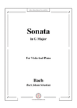 Bach,J.S.- Sonata for Viola da Gamba in G Major,BWV 1027,for Viola and Piano
