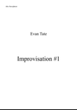Improvisation #1 (For Solo Alto Saxophone)