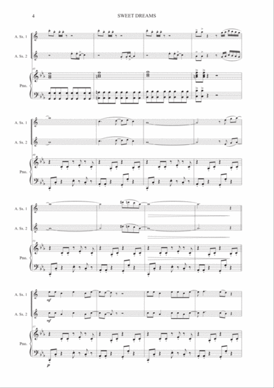 Sweet Dreams (Are Made Of This) Woodwind Duet scores gallery preview page 5