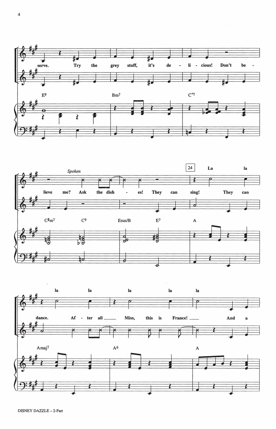 Disney Dazzle! (The Songs of Alan Menken, Howard Ashman and Tim Rice) (Medley) 2-Part scores gallery preview page 3