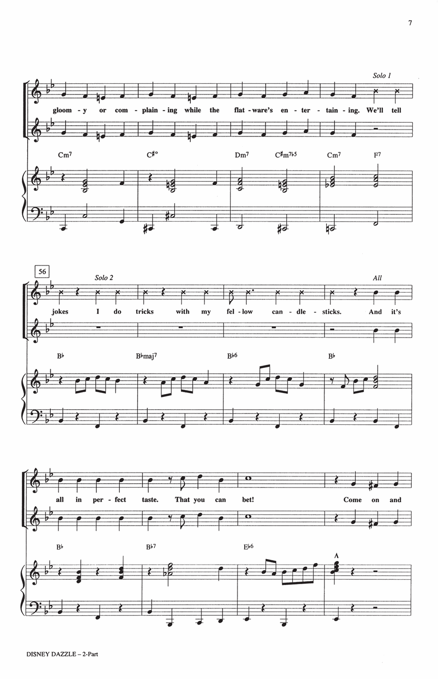 Disney Dazzle! (The Songs of Alan Menken, Howard Ashman and Tim Rice) (Medley) 2-Part scores gallery preview page 6