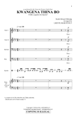 Kwangena Thina Bo (arr. Lhente-Mari Pitout)