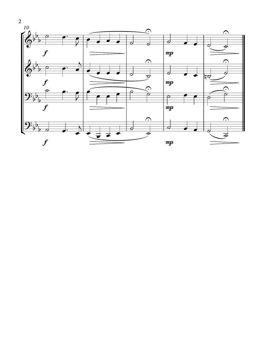 Gib dich zufrieden und Sei stille Brass Ensemble scores gallery preview page 4