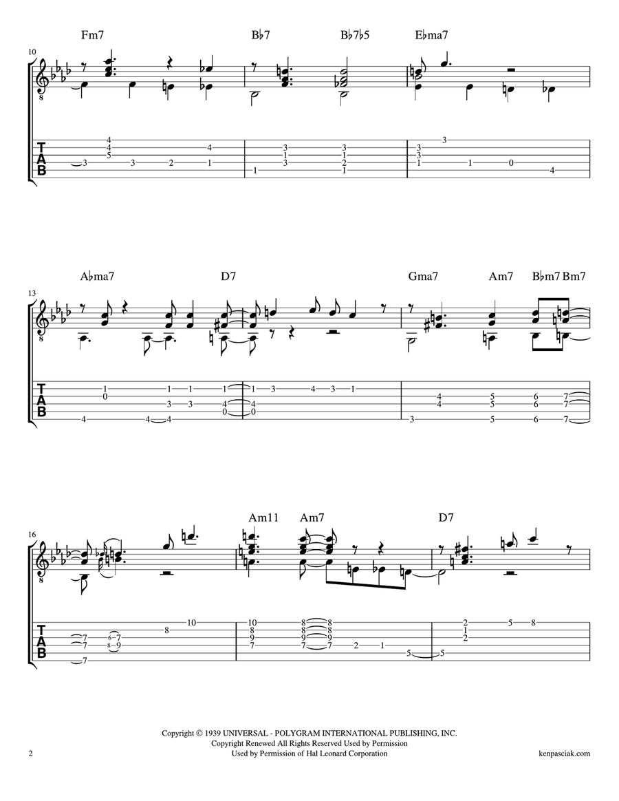 All The Things You Are Acoustic Guitar scores gallery preview page 3