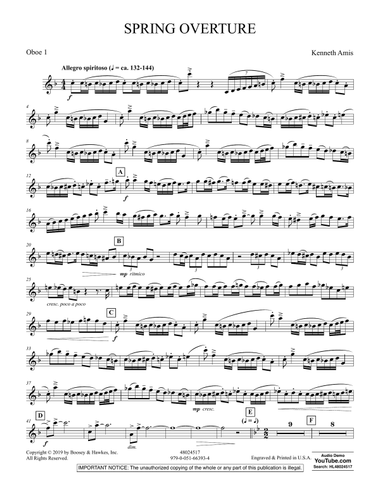 Spring Overture - Oboe 1