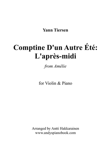 Comptine D'un Autre Été: L'après-midi