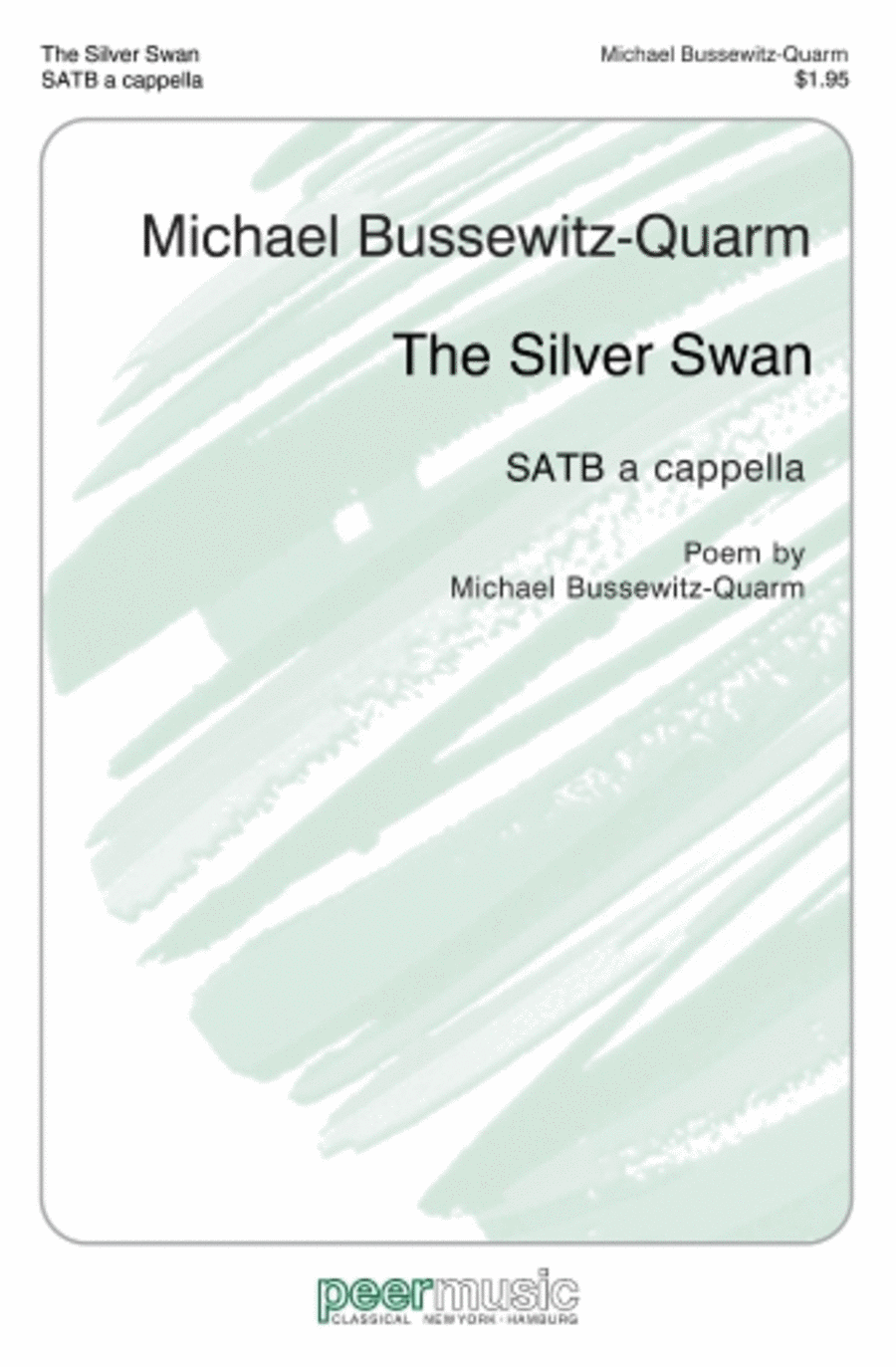 The Silver Swan for SATB Chorus, a Cappella 4-Part scores gallery preview page 1