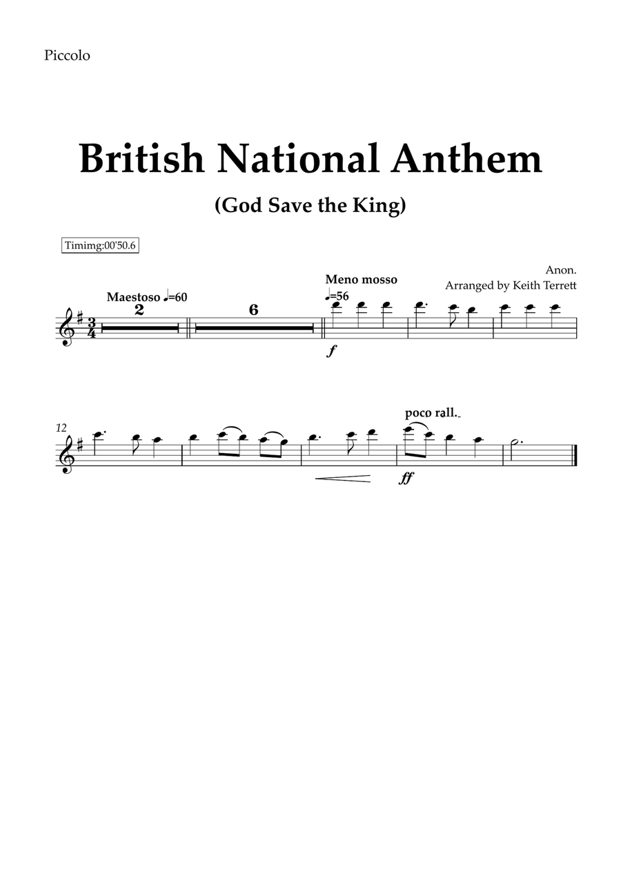 British National Anthem for Symphony Orchestra (Orchestre national d'Île-de-France Edition) Full Orchestra scores gallery preview page 4