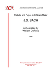 [arr. DeFotis] Prelude and Fugue III in C-Sharp Major