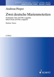 Zwei Deutsche Marienmotetten Satb A Cappella, German mini preview