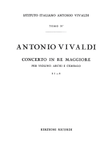 Concerto in D Major for Violin Strings and Basso Continuo RV231