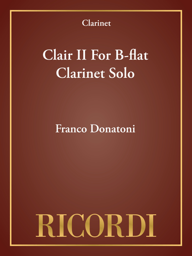Clair II For B-flat Clarinet Solo
