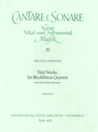 5 Pieces for Recorder Quartet or Any Other Insturments