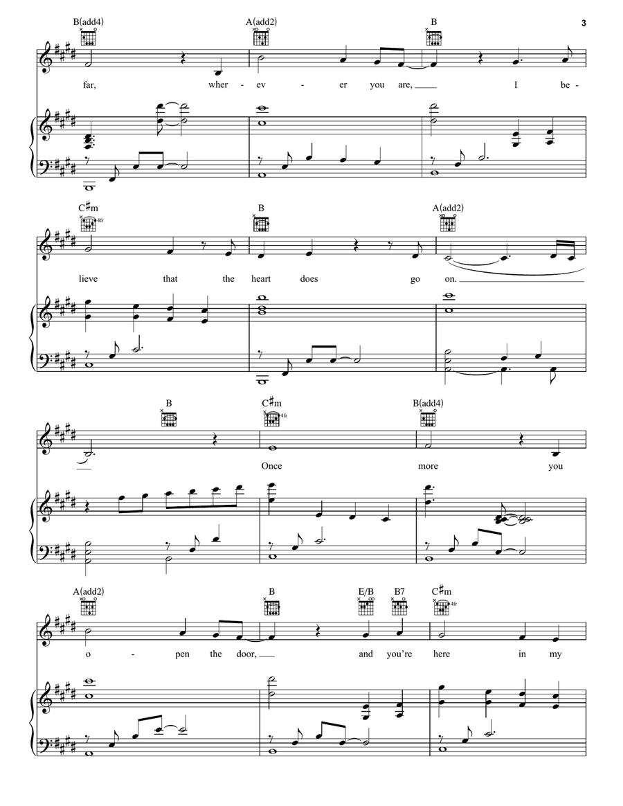My Heart Will Go On (Love Theme From 'Titanic') Piano, Vocal scores gallery preview page 3