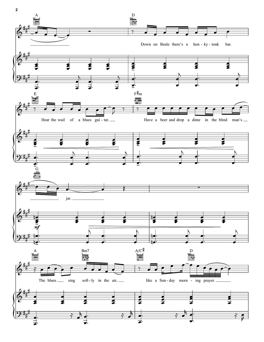 Memphis Lives In Me (from Memphis: A New Musical) Piano, Vocal, Guitar scores gallery preview page 2