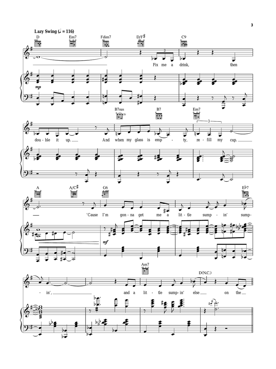 Jenny's Blues (from It Shoulda Been You) Piano, Vocal, Guitar scores gallery preview page 3