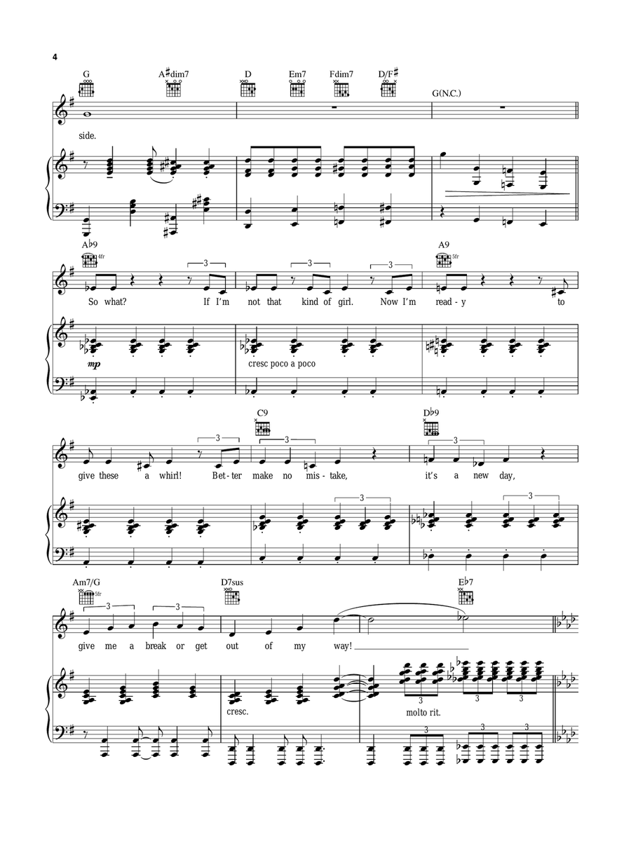 Jenny's Blues (from It Shoulda Been You) Piano, Vocal, Guitar scores gallery preview page 4