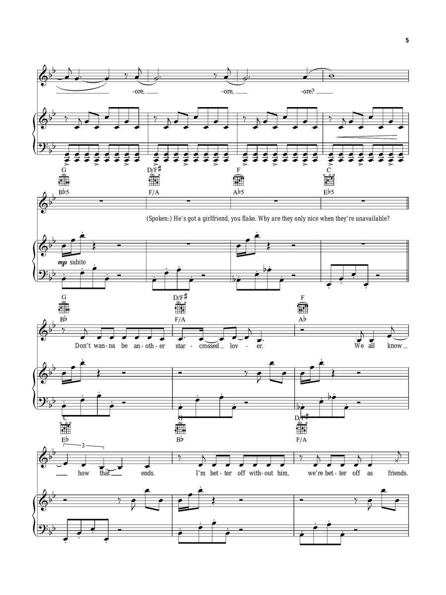 The History Of Wrong Guys (from Kinky Boots: The New Musical) Piano, Vocal, Guitar scores gallery preview page 5