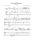 Two Songs of Experience for Soprano Voice and Piano