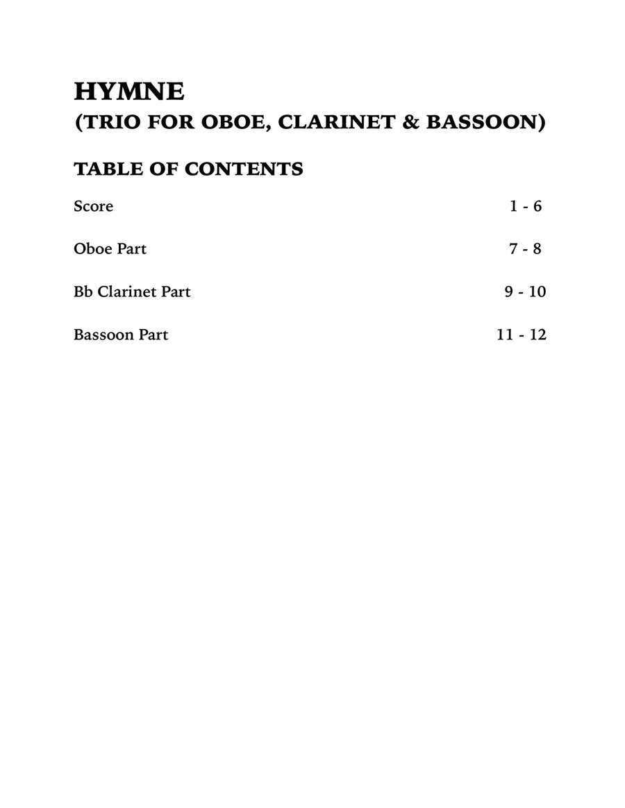 Hymne Woodwind Trio scores gallery preview page 4