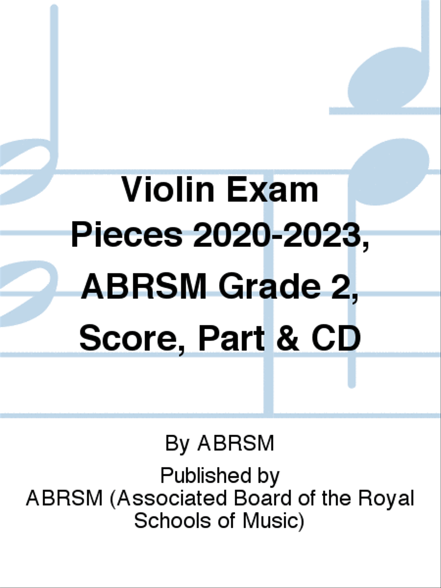 Violin Exam Pieces 2020-2023, ABRSM Grade 2, Score, Part & CD Violin Solo scores gallery preview page 1