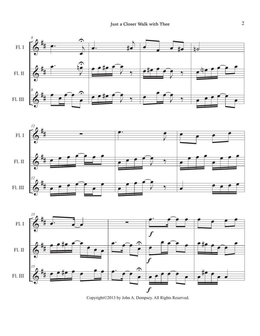 Just a Closer Walk with Thee / Solace (Flute Trio) Flute Trio scores gallery preview page 6