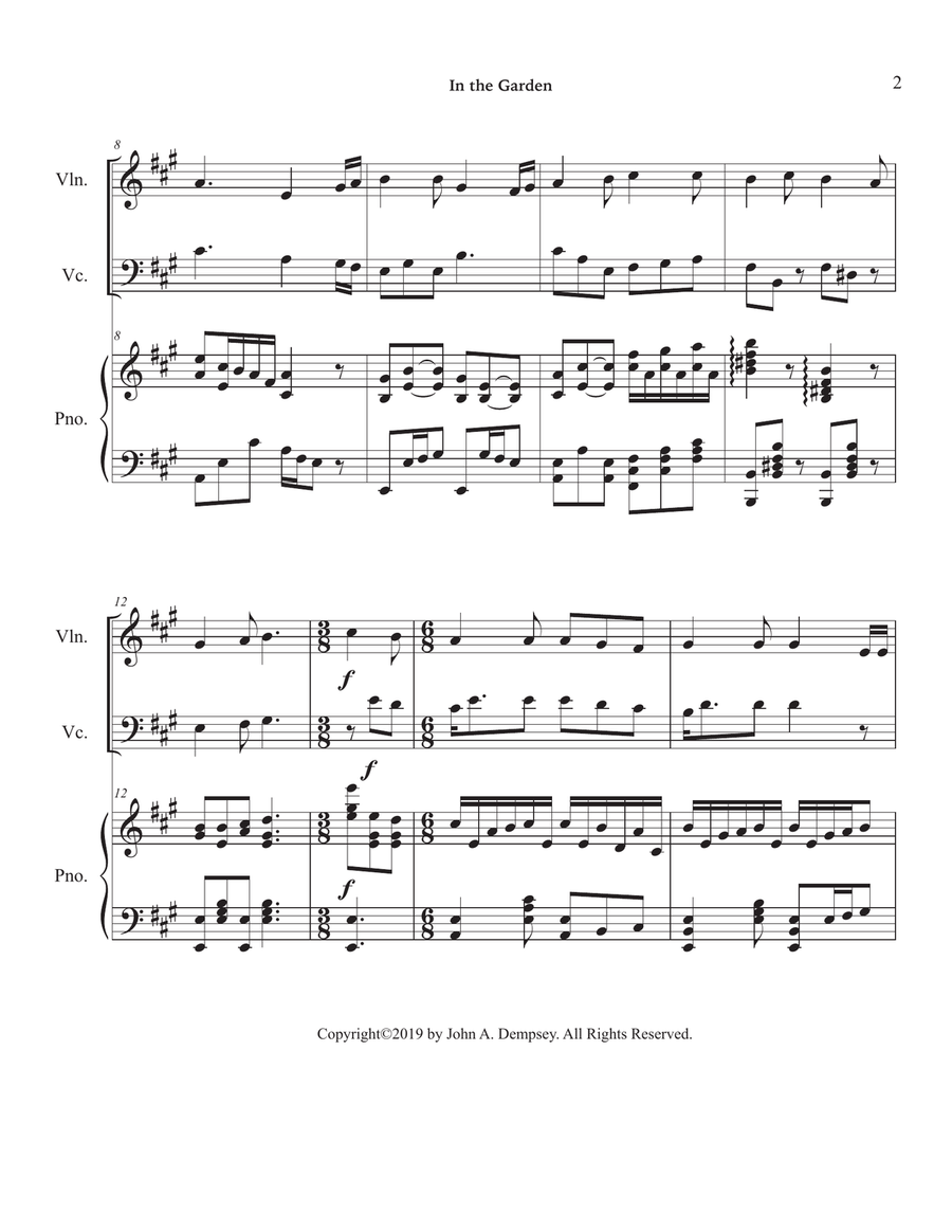 In the Garden (Piano Trio): Violin, Cello and Piano Piano Trio scores gallery preview page 6