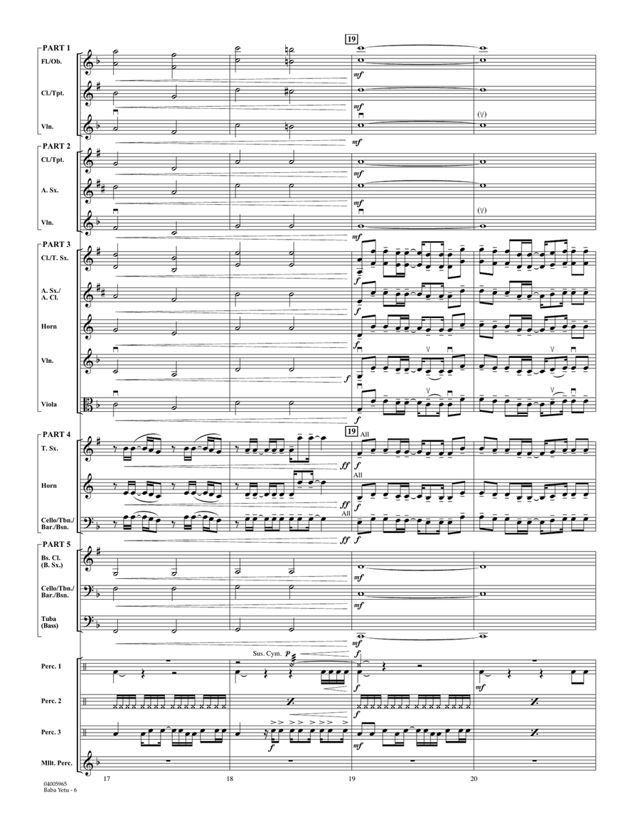 Baba Yetu (from Civilization IV) (arr. Johnnie Vinson) - Conductor Score (Full Score) Concert Band scores gallery preview page 6