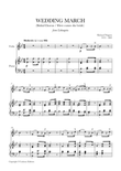 Wedding March (Bridal Chorus - Here comes the Bride) for Violin and Piano