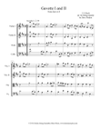 Bach Gavotte I & II for String Quartet mini preview
