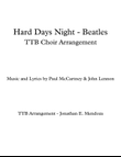 Hard Days Night - TTB Male Arrangement - Simple