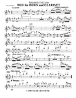 DUO FOR HORN AND CLARINET