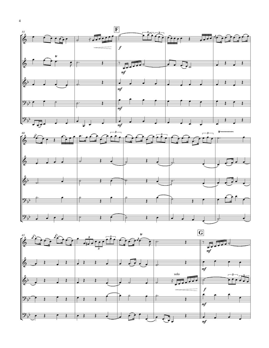 Trumpet Voluntary for Brass Quintet Trumpet Voluntary for Brass Quintet Brass Quintet scores gallery preview page 4