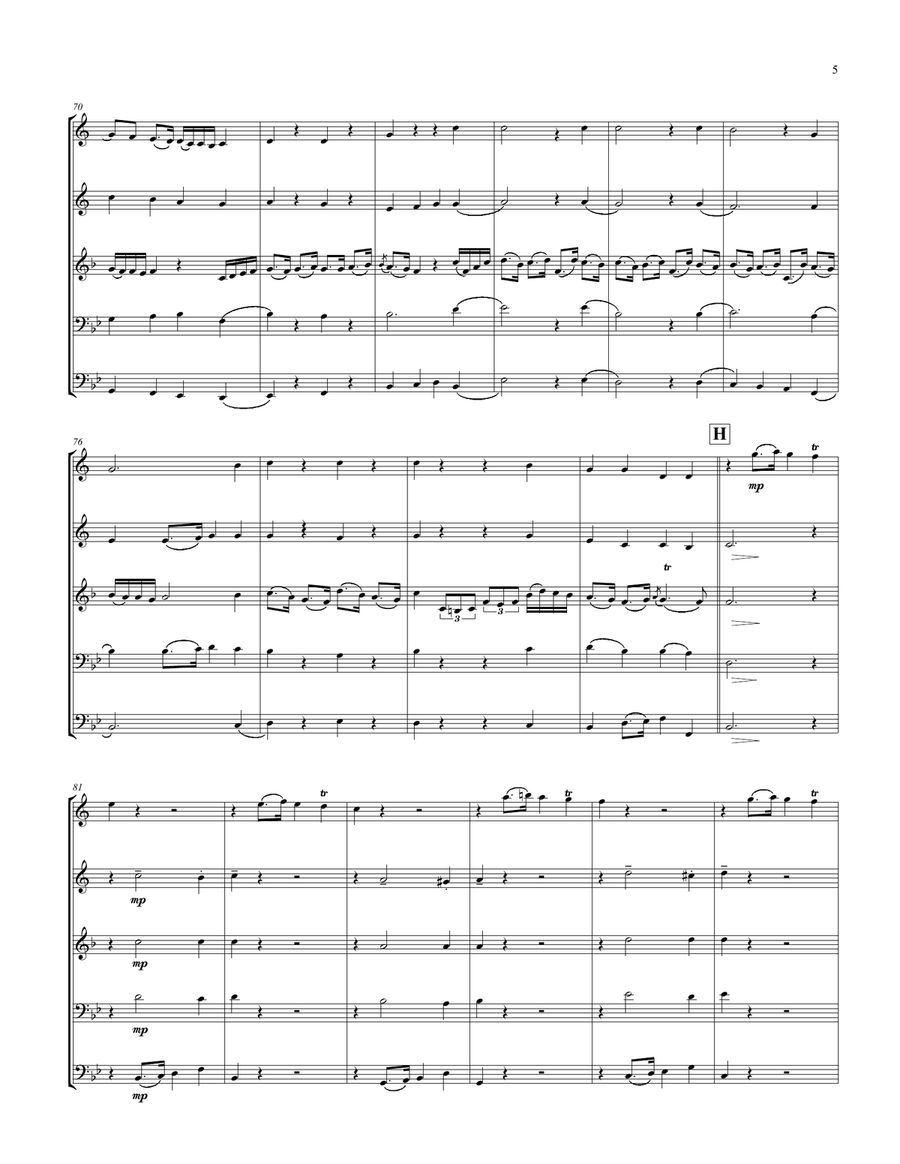 Trumpet Voluntary for Brass Quintet Trumpet Voluntary for Brass Quintet Brass Quintet scores gallery preview page 5