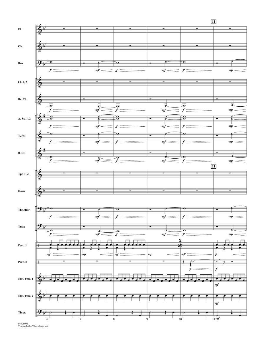 Through the Worm Hole - Conductor Score (Full Score) Concert Band scores gallery preview page 4